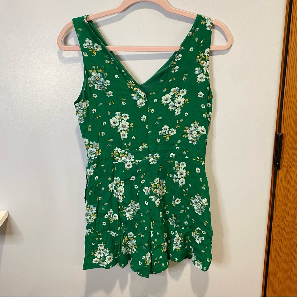LOFT green floral romper 00